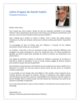 Lettre d`appui de Daniel Cadrin