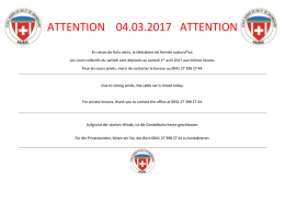 ATTENTION 04.03.2017 ATTENTION