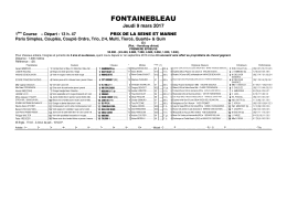 fontainebleau - Resultat PMU