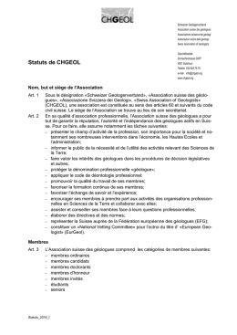 Statuts de CHGEOL