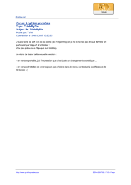 Forum: Logiciels portables