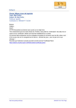 Forum: Mises &agrave; jour de logiciels