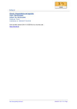 Forum: Propositions de logiciels