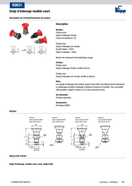 Doigt d`indexage mod&egrave;le court