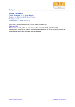 Forum: Généralités