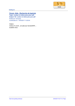 Forum: Aide - Recherche de logiciels