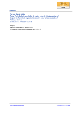 Forum: Généralités