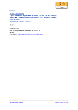 Forum: Généralités