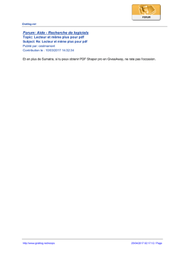 Forum: Aide - Recherche de logiciels