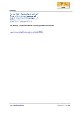 Forum: Aide - Recherche de logiciels