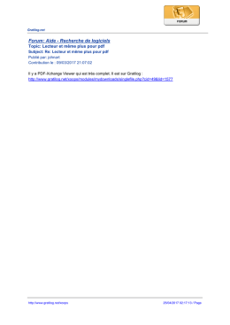 Forum: Aide - Recherche de logiciels