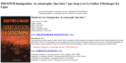 PDF/EPUB Immigration la catastrophe Que par