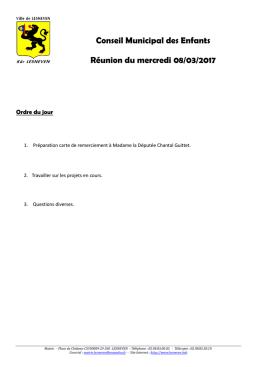 Ordre du cme du 08 03 2017