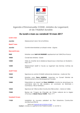 Télécharger l`agenda de la semaine