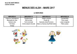 menus des alsh – mars 2017 - Saint-Brieuc - Ville de Saint