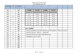 TWGHs Wong Fut Nam College S1 DP Application 2017