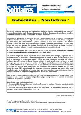 Imbécilités... Non fictives - Solidaires