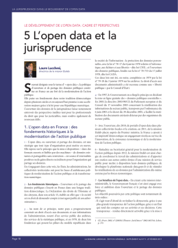 5 L`open data et la jurisprudence