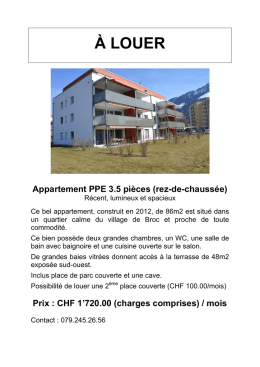 Annonce - Rue de Gruyères 11