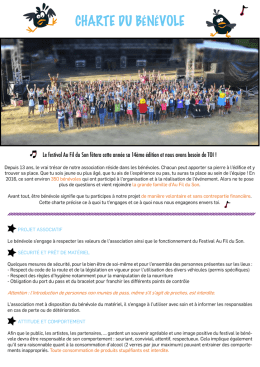 charte du b&eacute;n&eacute;vole - Festival Au Fil Du Son