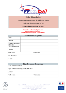T&eacute;l&eacute;chargez le formulaire d`inscription