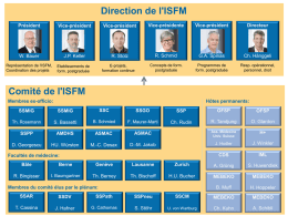 Comité de l`ISFM Direction de l`ISFM