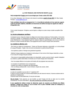 1 poste d`anglais - enseigner