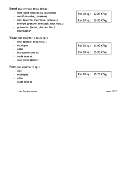 Par 20 kg - Fermes vertes