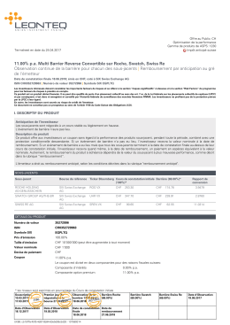 11.00% pa Multi Barrier Reverse Convertible sur Roche