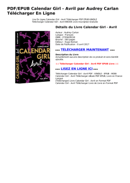 PDF/EPUB Calendar Girl - Avril par Audrey Carlan