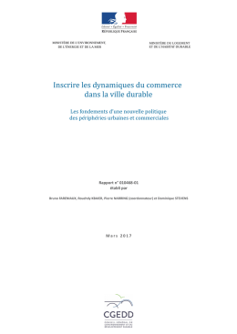 Inscrire les dynamiques du commerce dans la ville durable