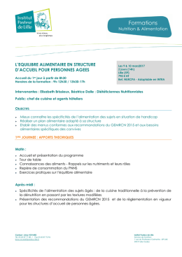 Formations - Service de Nutrition