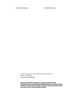 Rapport des commissaires aux comptes sur le rapport de la