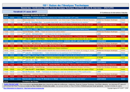 31 mars 2017 Cliquez ici Programme R&eacute;sum&eacute; du