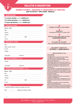 T&eacute;l&eacute;chargez votre bulletin d`inscription