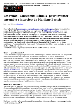 Les remix - Museomix, Edumix- pour inventer