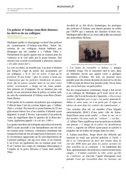 Un policier d`Aulnay-sous-Bois dénonce les dérives de ses collègues