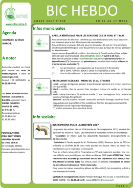 Ann&eacute;e 2014, n&deg; 278