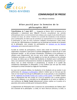 communiqué de presse