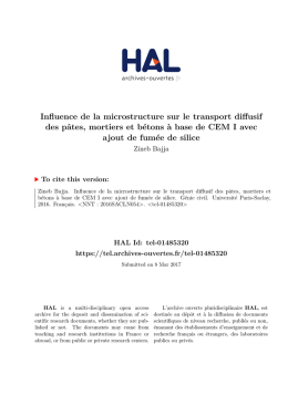 Influence de la microstructure sur le transport diffusif des pâtes