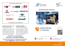 Supply Chain Day 27. April 2017 Journ&eacute;e Portes ouvertes