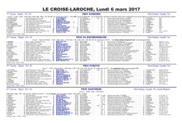 Lundi 6 mars (18h30) 7 courses au trot