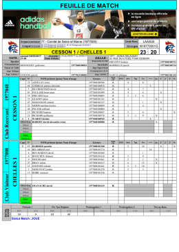 feuille de match