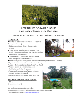 RETRAITE DE YOGA DE 3 JOURS Dans les Montagnes de la