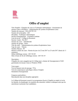 Offre d`emploi - AMEQ en ligne