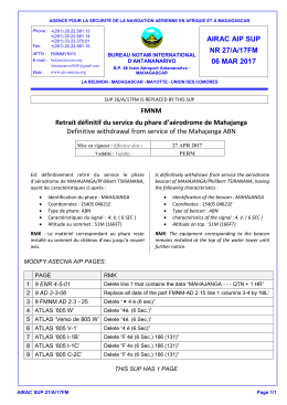 AIRAC AIP SUP NR 27/A/17FM 06 MAR 2017 FMNM