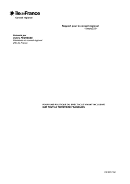 rapport CR 2017-52 - R&eacute;gion Ile-de