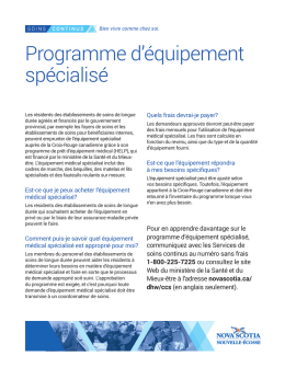 Programme d`équipement spécialisé