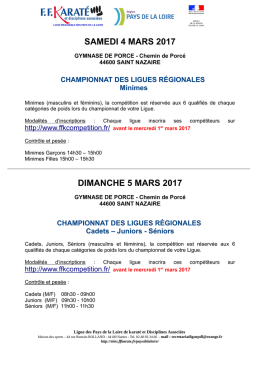 samedi 4 mars 2017 dimanche 5 mars 2017