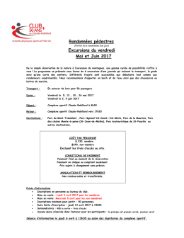 Randonnée pédestre - Club 50 ans + de Claude